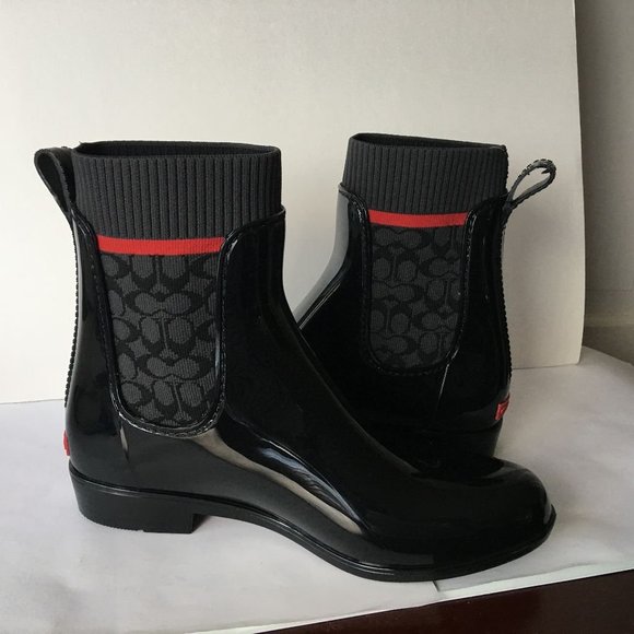 NEW Coach Women's Rivington Rain Bootie Size 8 - Picture 1 of 5
